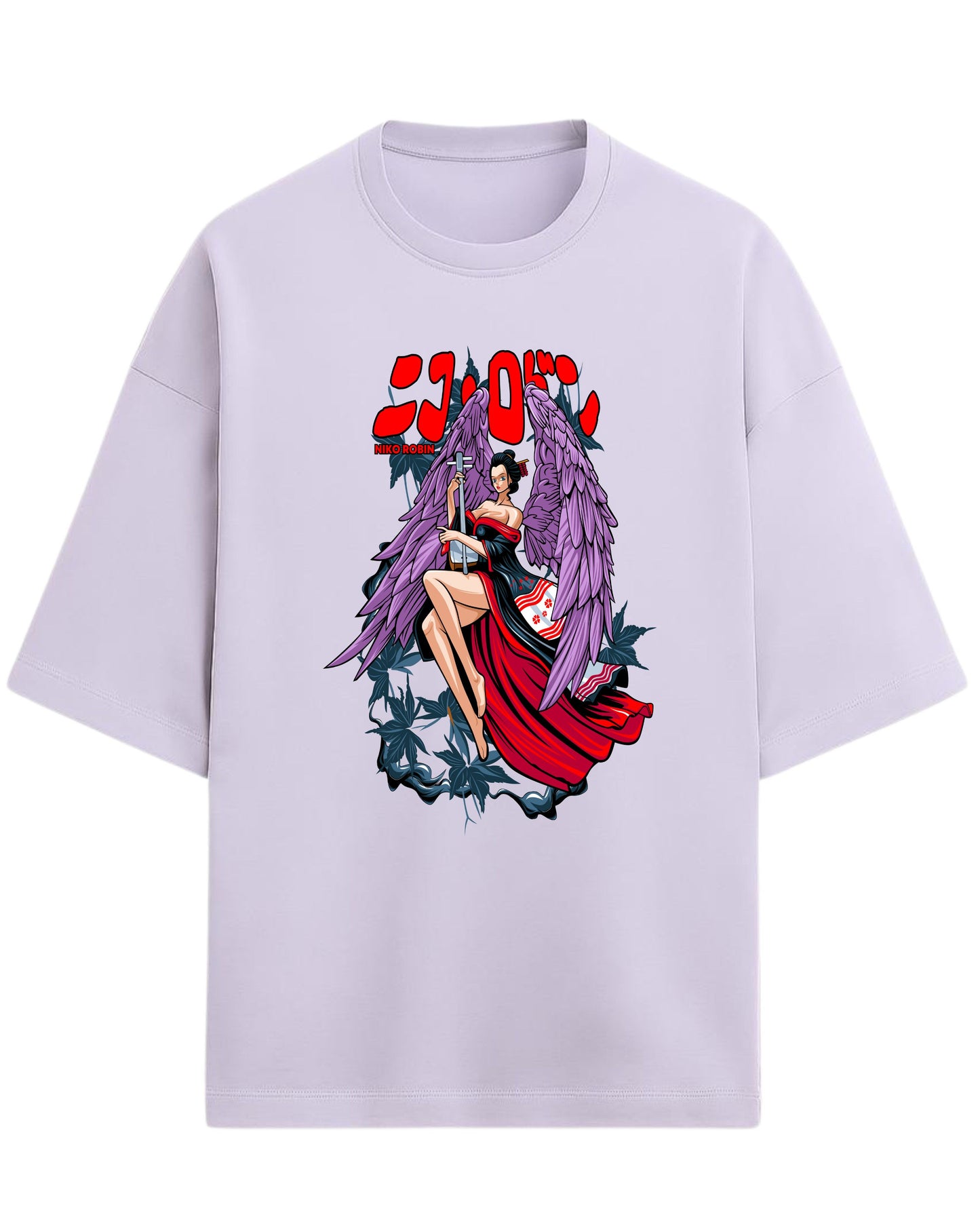 Niko Robin Oversized Tee | Anime Graphic Tee | Premium 260 GSM Cotton Blend