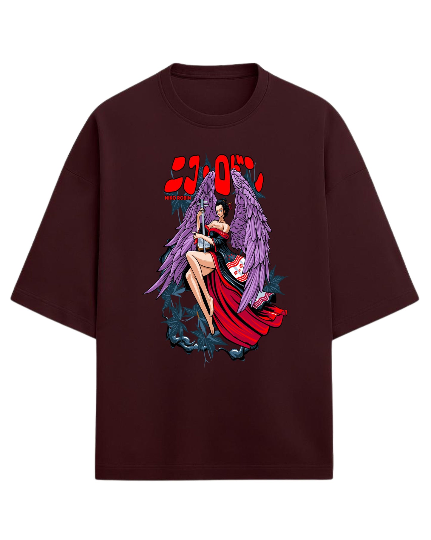 Niko Robin Oversized Tee | Anime Graphic Tee | Premium 260 GSM Cotton Blend