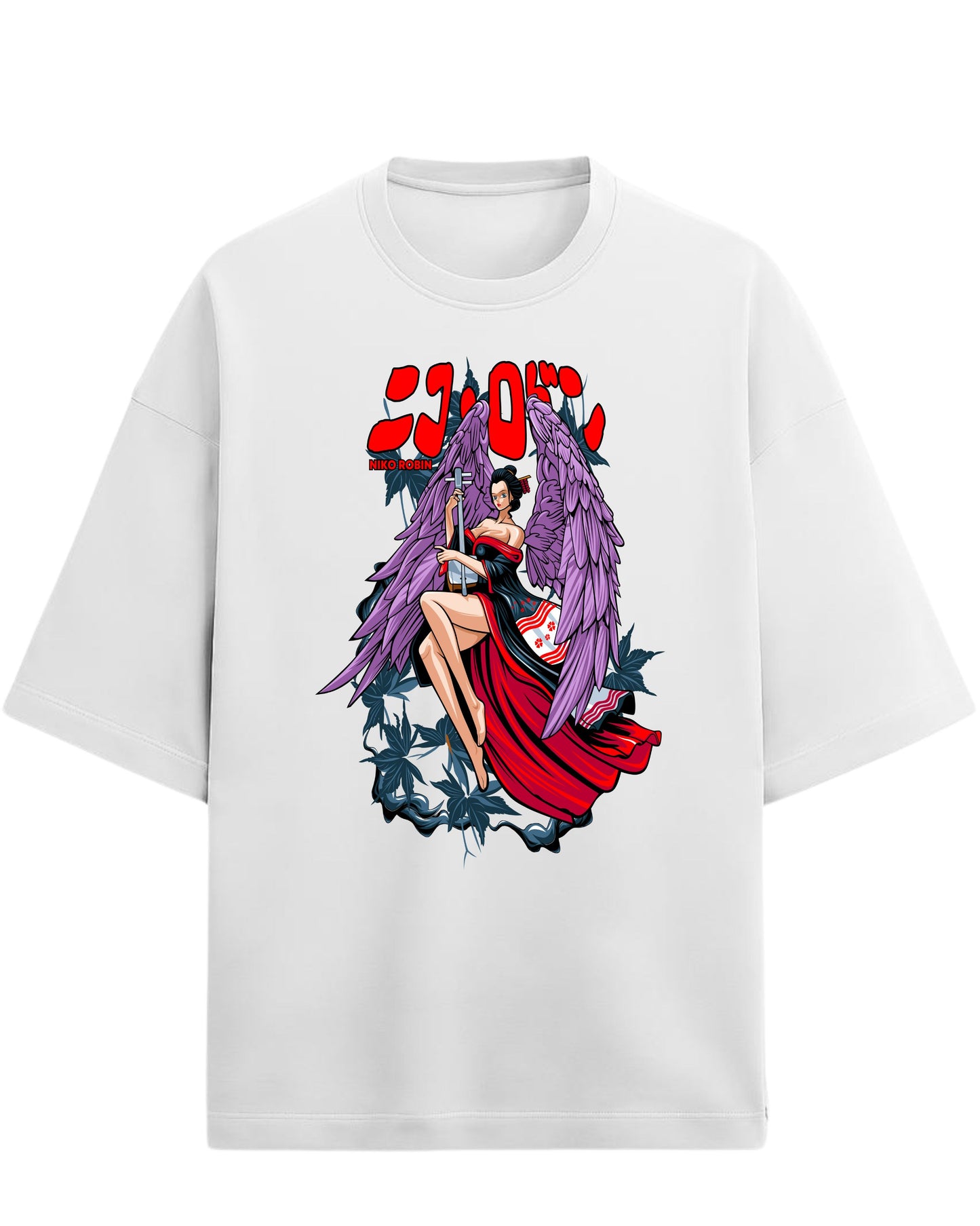 Niko Robin Oversized Tee | Anime Graphic Tee | Premium 260 GSM Cotton Blend