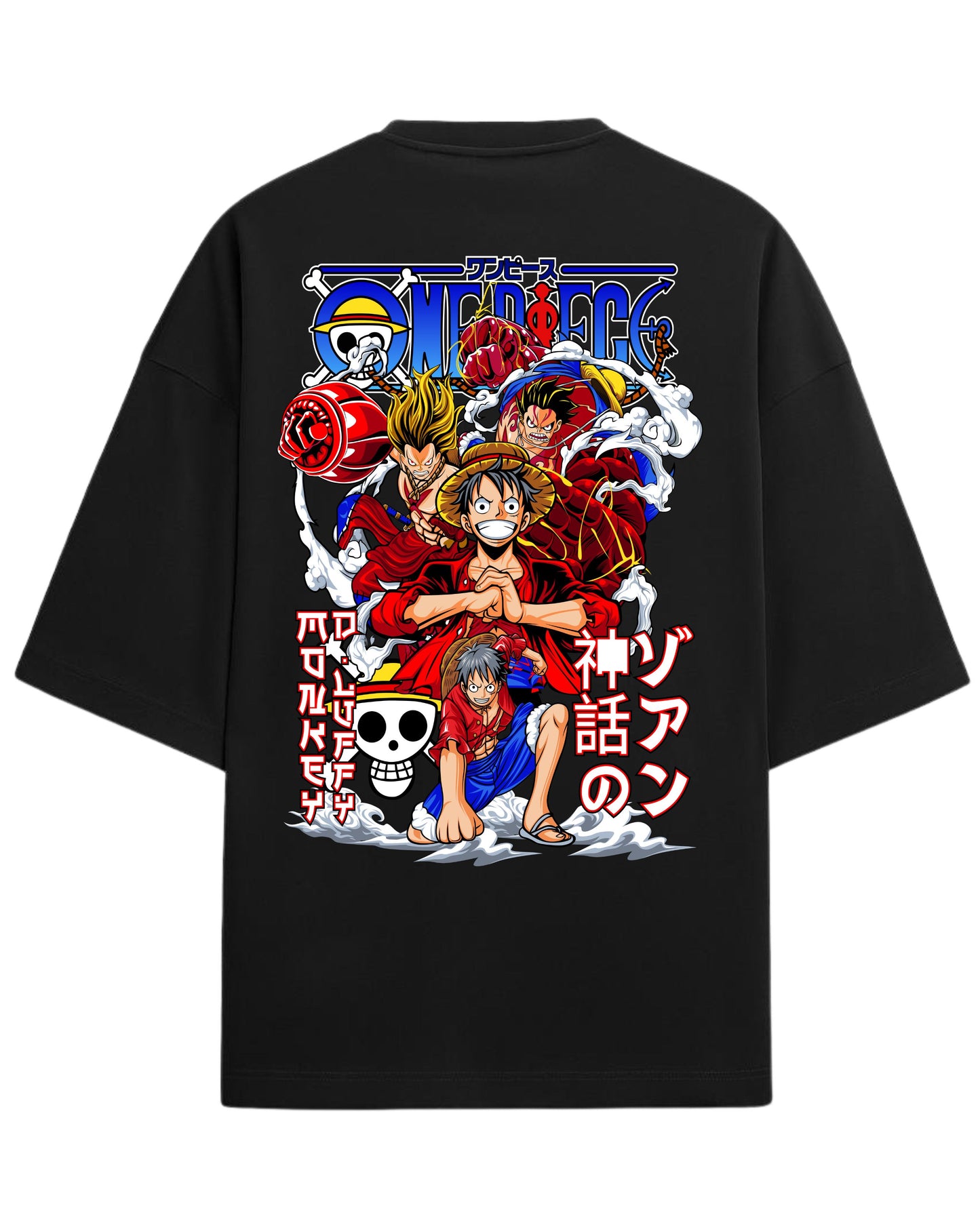 One Piece Oversized Tees | Monkey D. Luffy Graphic Tee | Premium 260 GSM Cotton Blend