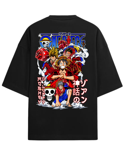 One Piece Oversized Tees | Monkey D. Luffy Graphic Tee | Premium 260 GSM Cotton Blend