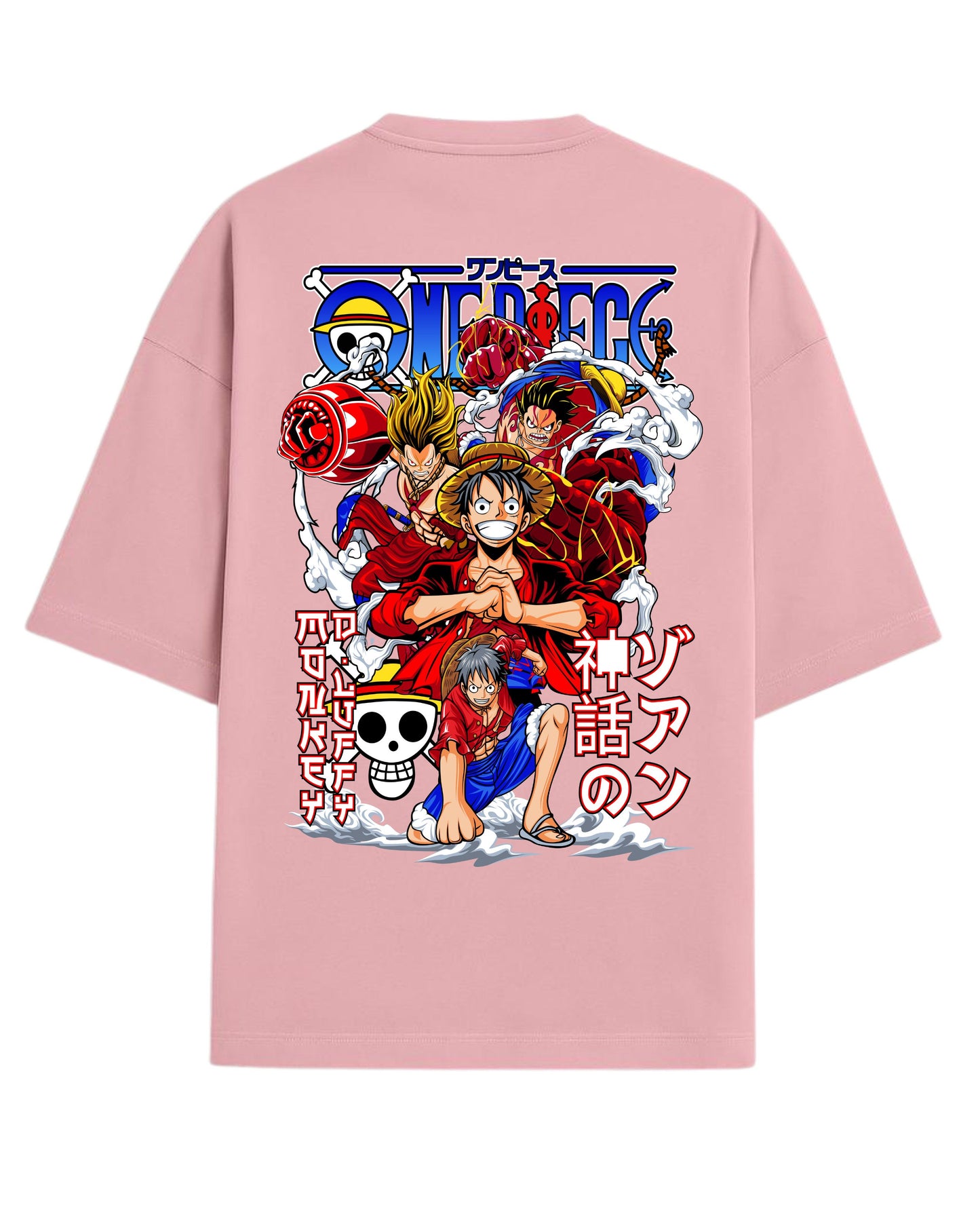 One Piece Oversized Tees | Monkey D. Luffy Graphic Tee | Premium 260 GSM Cotton Blend