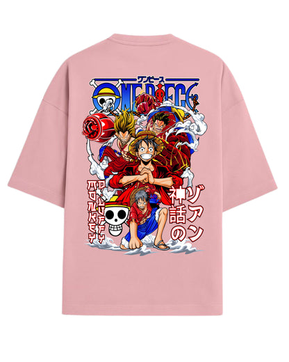 One Piece Oversized Tees | Monkey D. Luffy Graphic Tee | Premium 260 GSM Cotton Blend