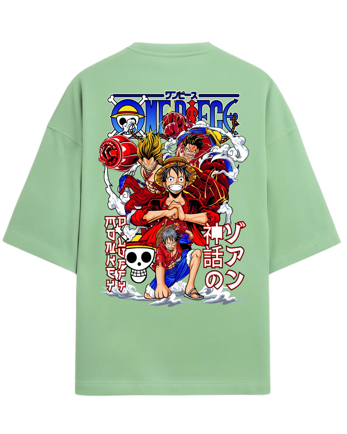 One Piece Oversized Tees | Monkey D. Luffy Graphic Tee | Premium 260 GSM Cotton Blend