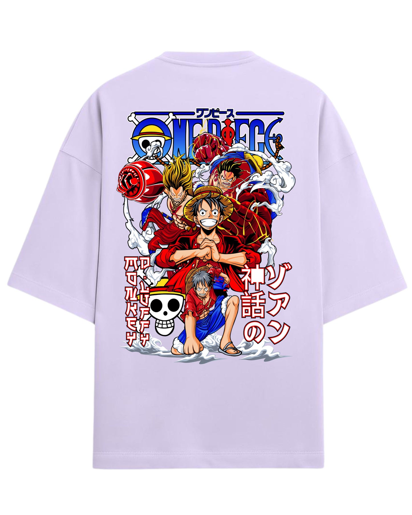 One Piece Oversized Tees | Monkey D. Luffy Graphic Tee | Premium 260 GSM Cotton Blend