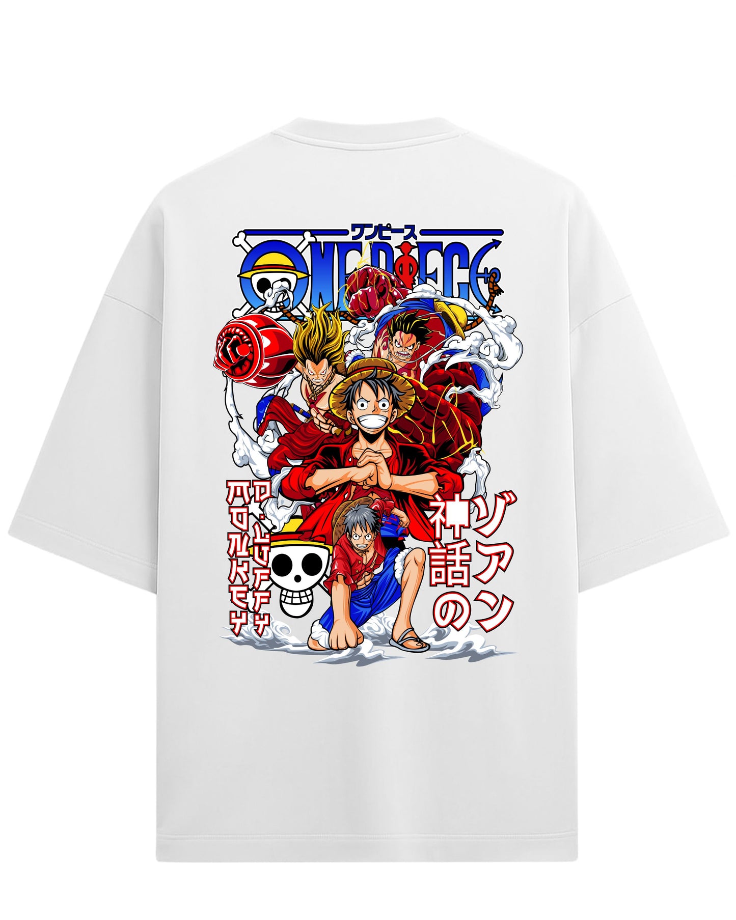 One Piece Oversized Tees | Monkey D. Luffy Graphic Tee | Premium 260 GSM Cotton Blend