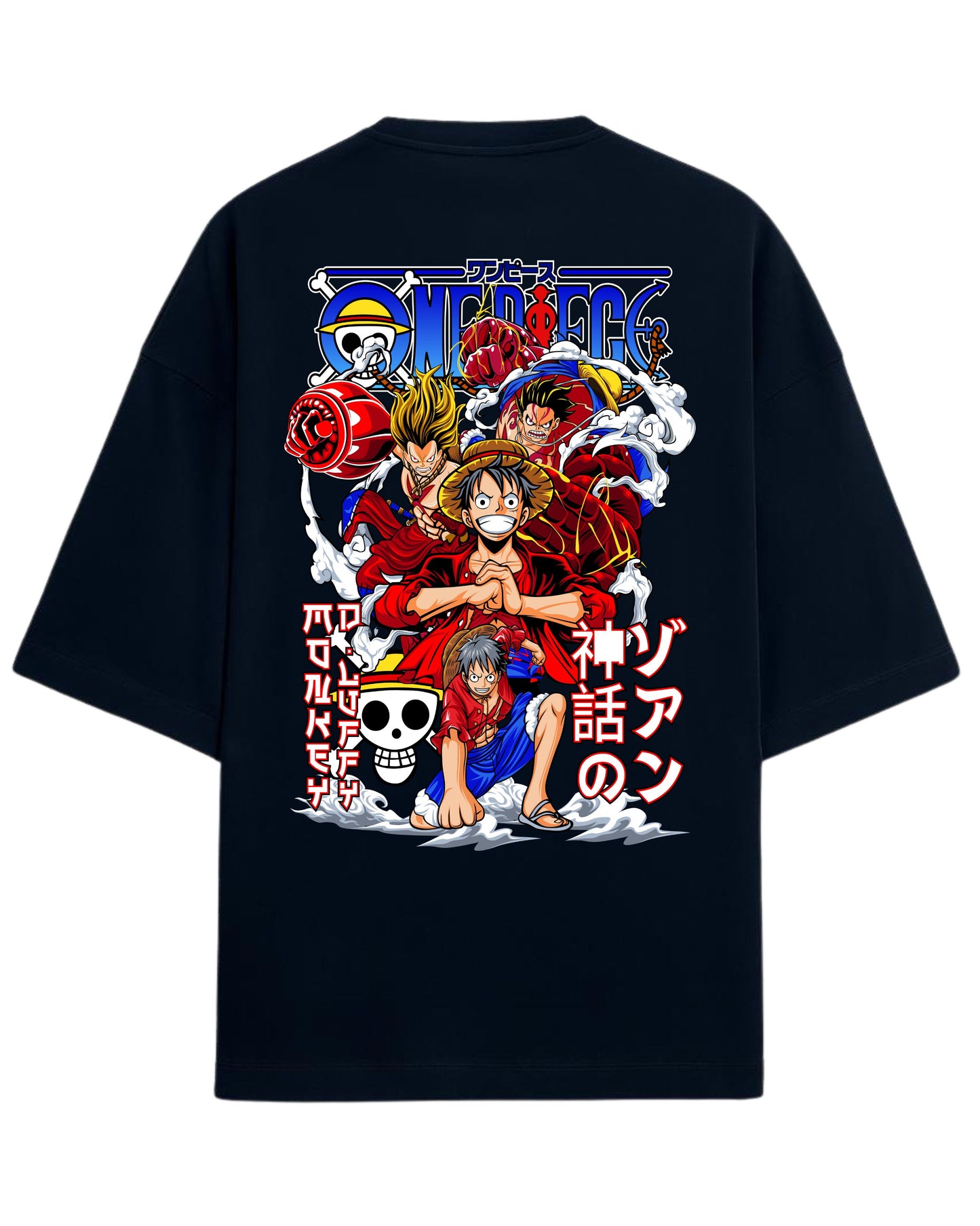 One Piece Oversized Tees | Monkey D. Luffy Graphic Tee | Premium 260 GSM Cotton Blend