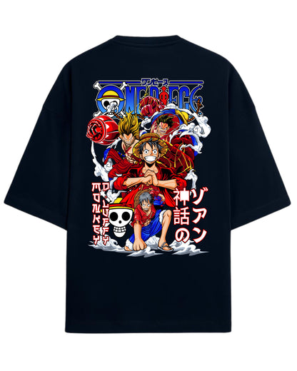 One Piece Oversized Tees | Monkey D. Luffy Graphic Tee | Premium 260 GSM Cotton Blend