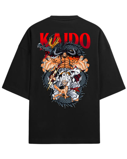 Kaido vs Luffy Oversized Tee | Anime Graphic Tee | Premium 260 GSM Cotton Blend