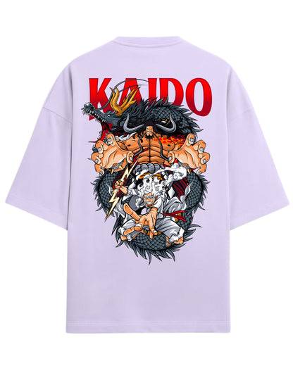 Kaido vs Luffy Oversized Tee | Anime Graphic Tee | Premium 260 GSM Cotton Blend