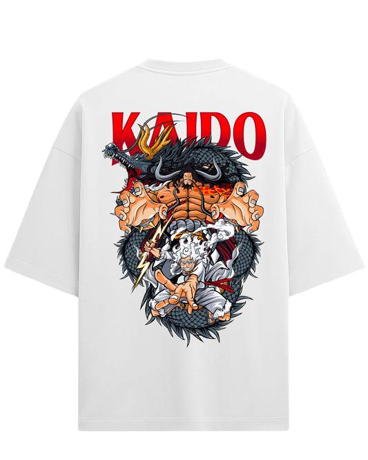 Kaido vs Luffy Oversized Tee | Anime Graphic Tee | Premium 260 GSM Cotton Blend