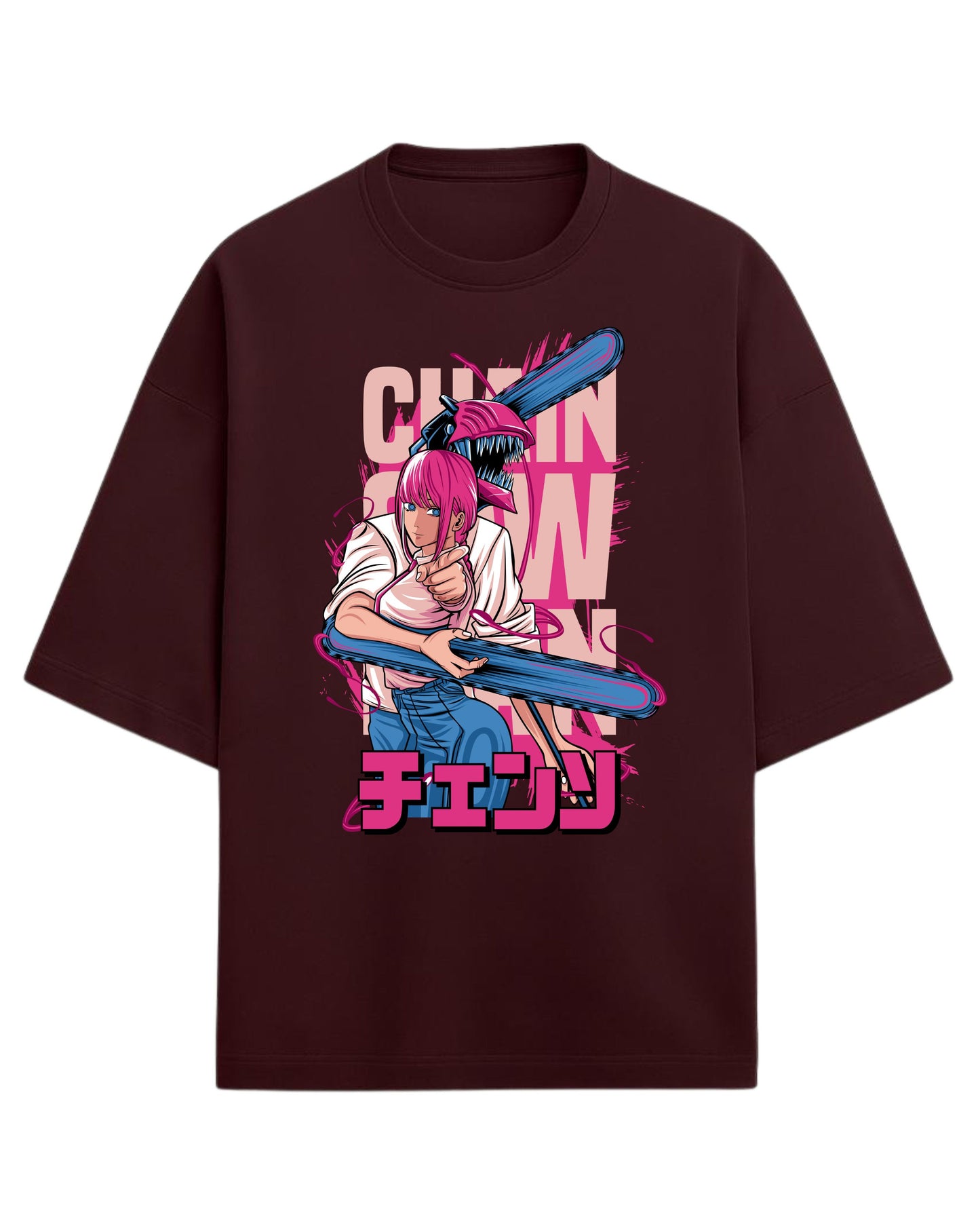Chainsaw Man Power Oversized Tee | Anime Graphic Tee | Premium 260 GSM Cotton Blend