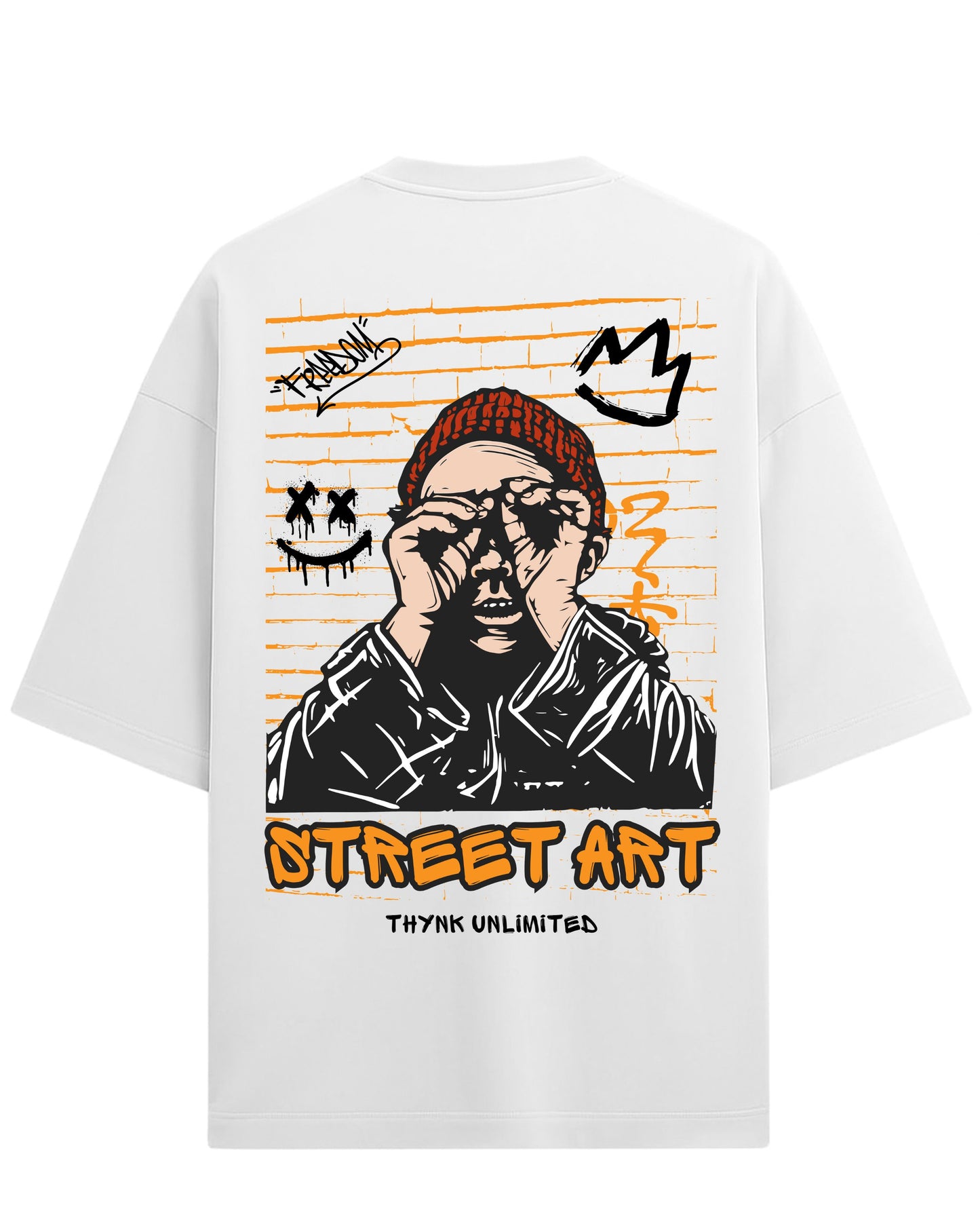 Street Art Oversized T-Shirt | Graffiti Graphic Tee | Premium 260 GSM Cotton