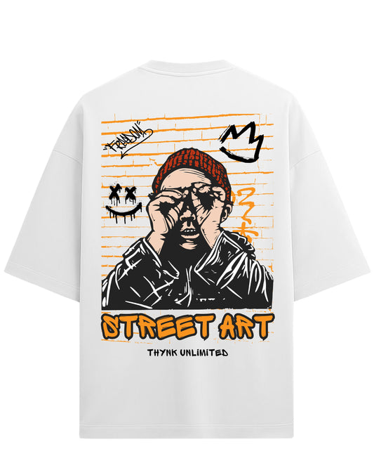 Street Art Oversized T-Shirt | Graffiti Graphic Tee | Premium 260 GSM Cotton