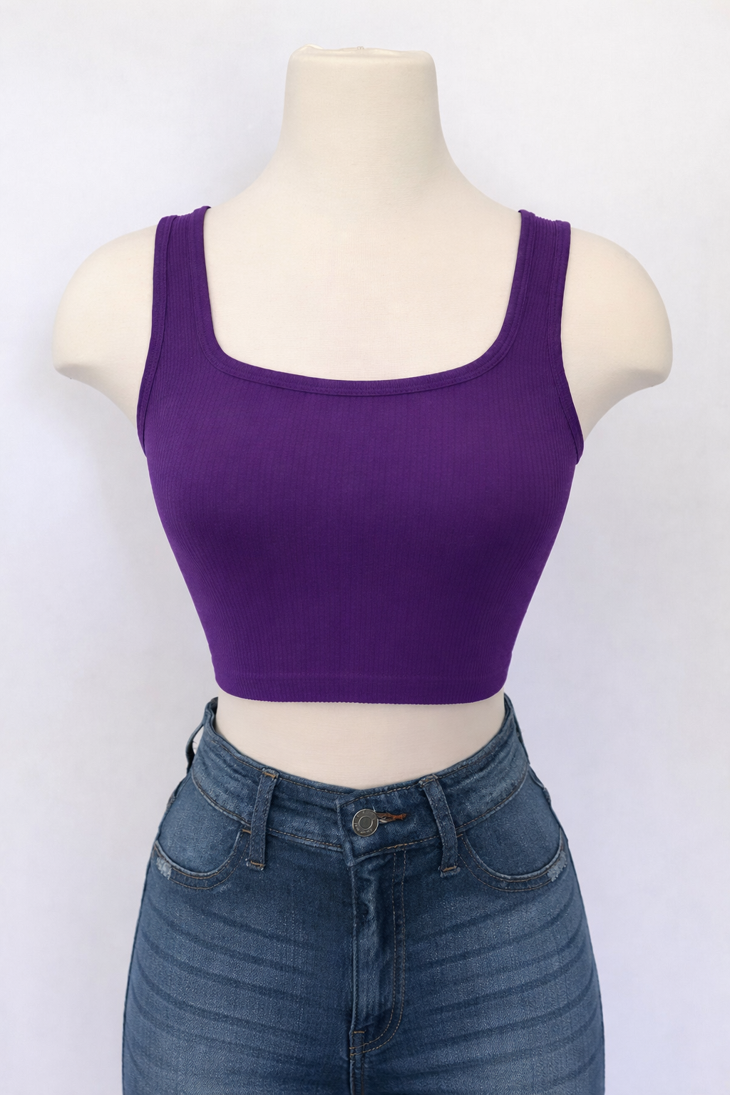 Women’s Cropped Tank Top – 180 GSM Premium Cotton | Soft Breathable Crop Tee