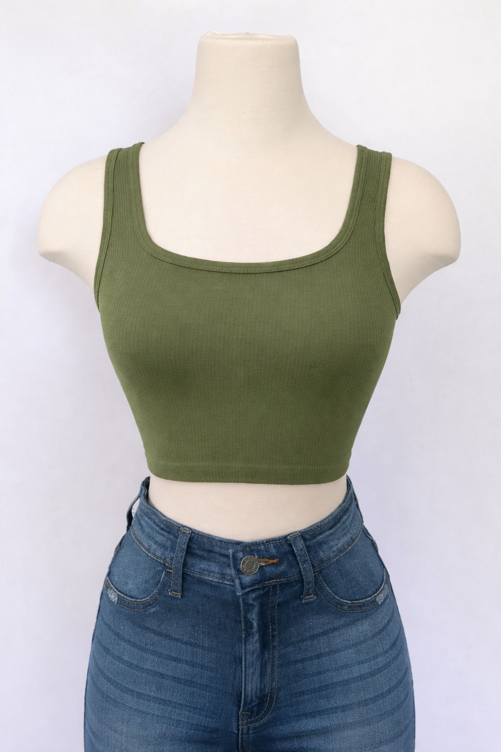 Women’s Cropped Tank Top – 180 GSM Premium Cotton | Soft Breathable Crop Tee