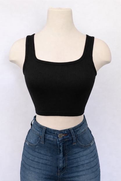 Women’s Cropped Tank Top – 180 GSM Premium Cotton | Soft Breathable Crop Tee