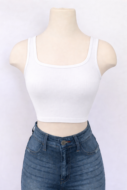 Women’s Cropped Tank Top – 180 GSM Premium Cotton | Soft Breathable Crop Tee