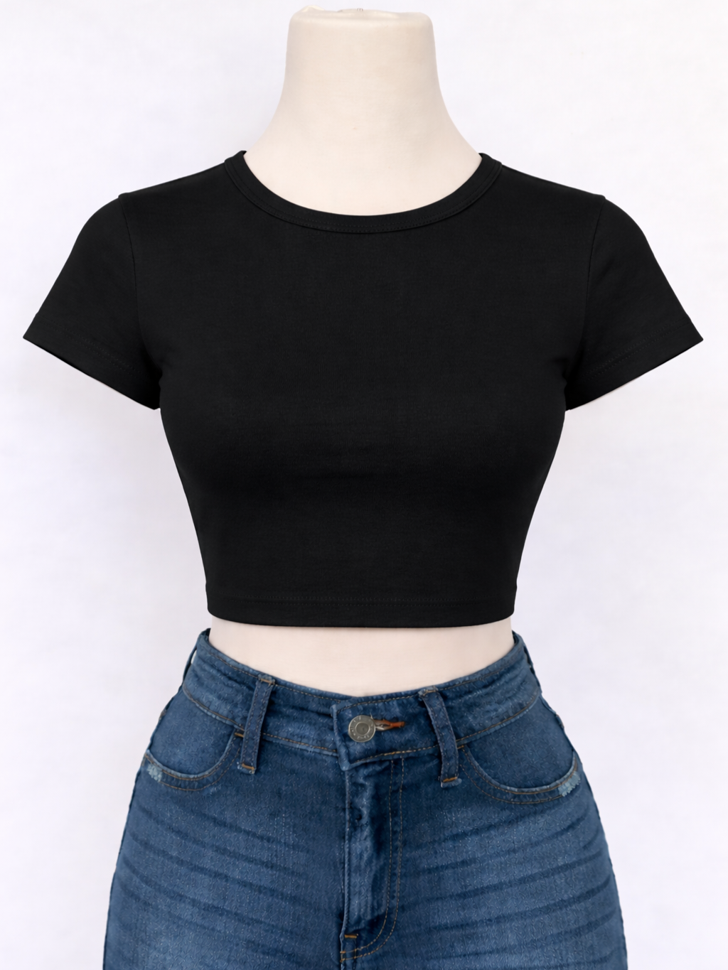 Women's Baby Tee – Premium 240 GSM Cotton Spandex Crop Tee | Slim Fit Stretch Tees