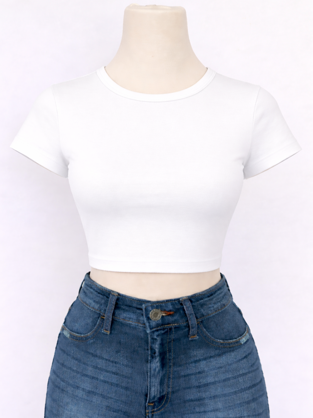 Women's Baby Tee – Premium 240 GSM Cotton Spandex Crop Tee | Slim Fit Stretch Tees