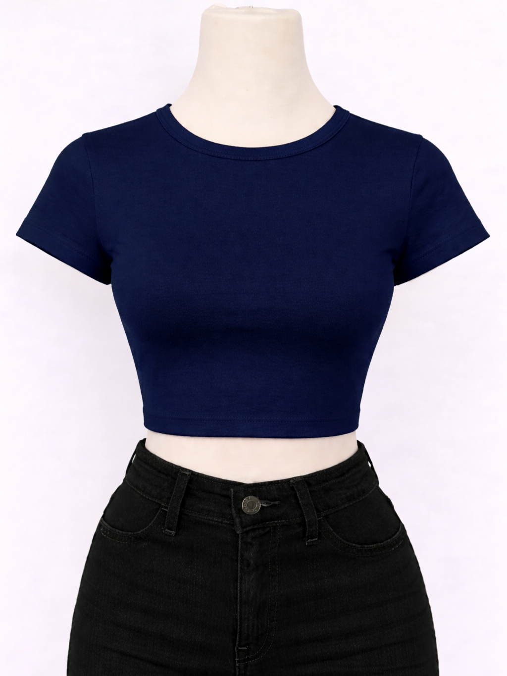 Women's Baby Tee – Premium 240 GSM Cotton Spandex Crop Tee | Slim Fit Stretch Tees