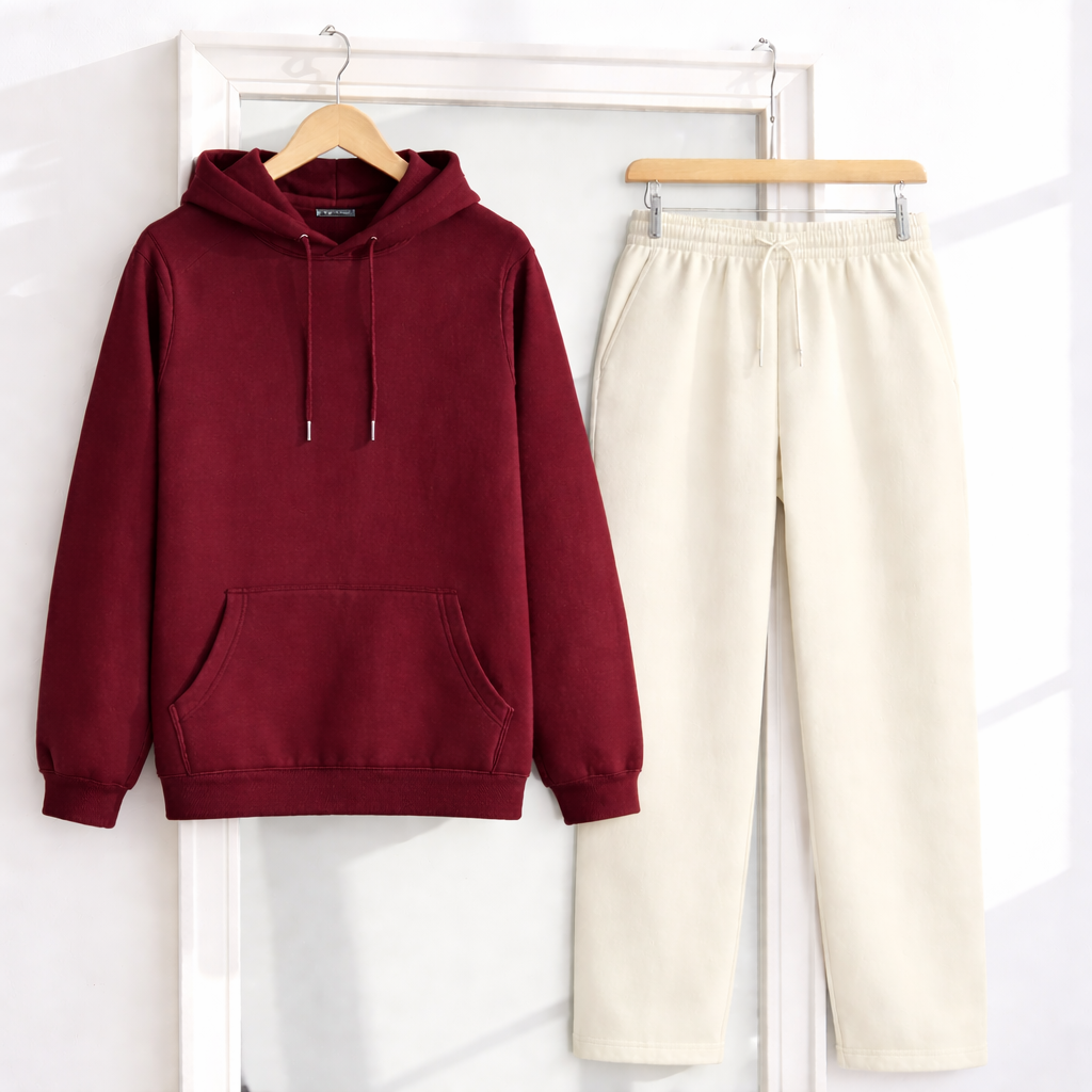 Unisex Oversized Hoodie x Unisex OFF-White Sweatpants Co-ord/Combo Sets @threadsngiggles