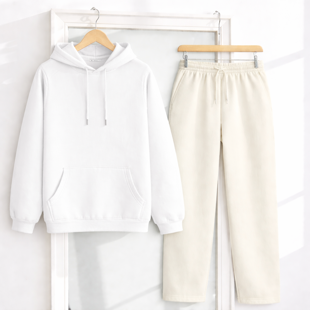Unisex Oversized Hoodie x Unisex OFF-White Sweatpants Co-ord/Combo Sets @threadsngiggles