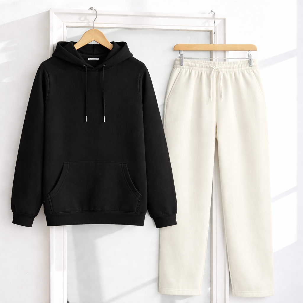 Unisex Oversized Hoodie x Unisex OFF-White Sweatpants Co-ord/Combo Sets @threadsngiggles