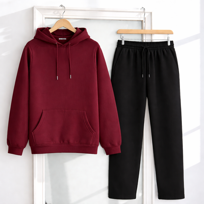 Unisex Oversized Hoodie x Unisex Black Sweatpants Co-ord/Combo Sets @threadsngiggles