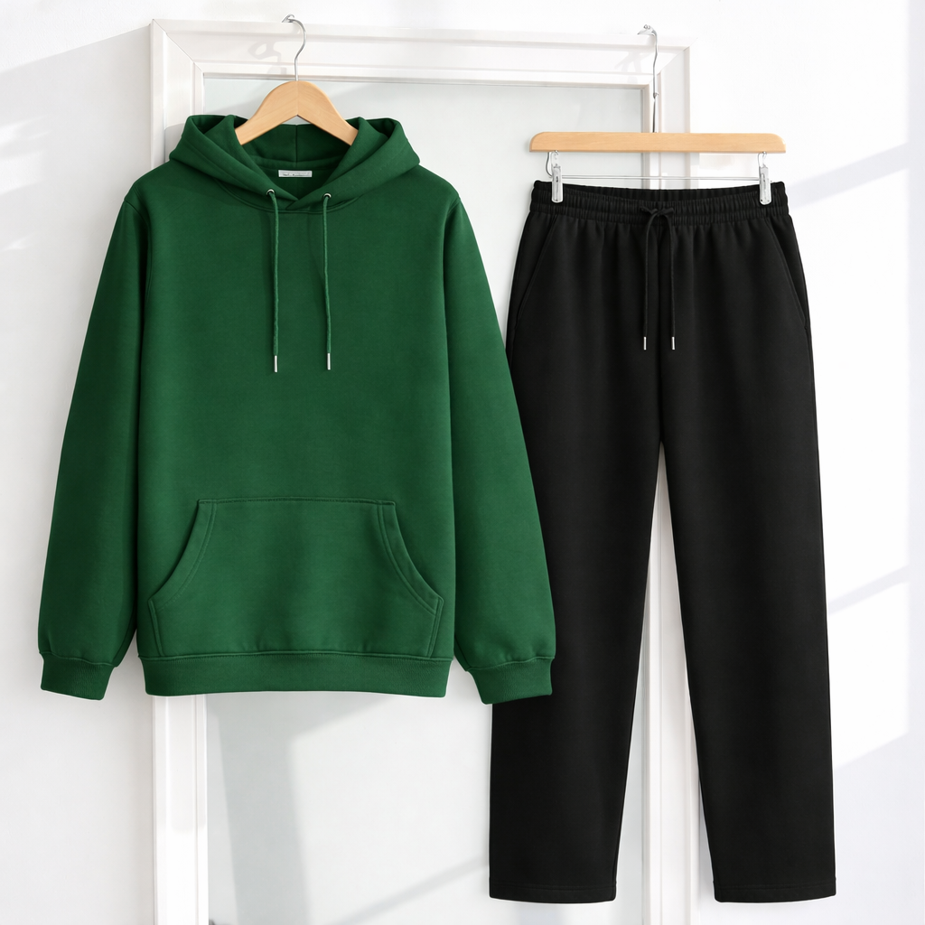 Unisex Oversized Hoodie x Unisex Black Sweatpants Co-ord/Combo Sets @threadsngiggles