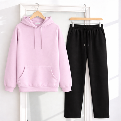 Unisex Oversized Hoodie x Unisex Black Sweatpants Co-ord/Combo Sets @threadsngiggles