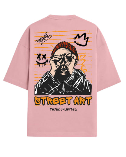 Street Art Oversized T-Shirt | Graffiti Graphic Tee | Premium 260 GSM Cotton