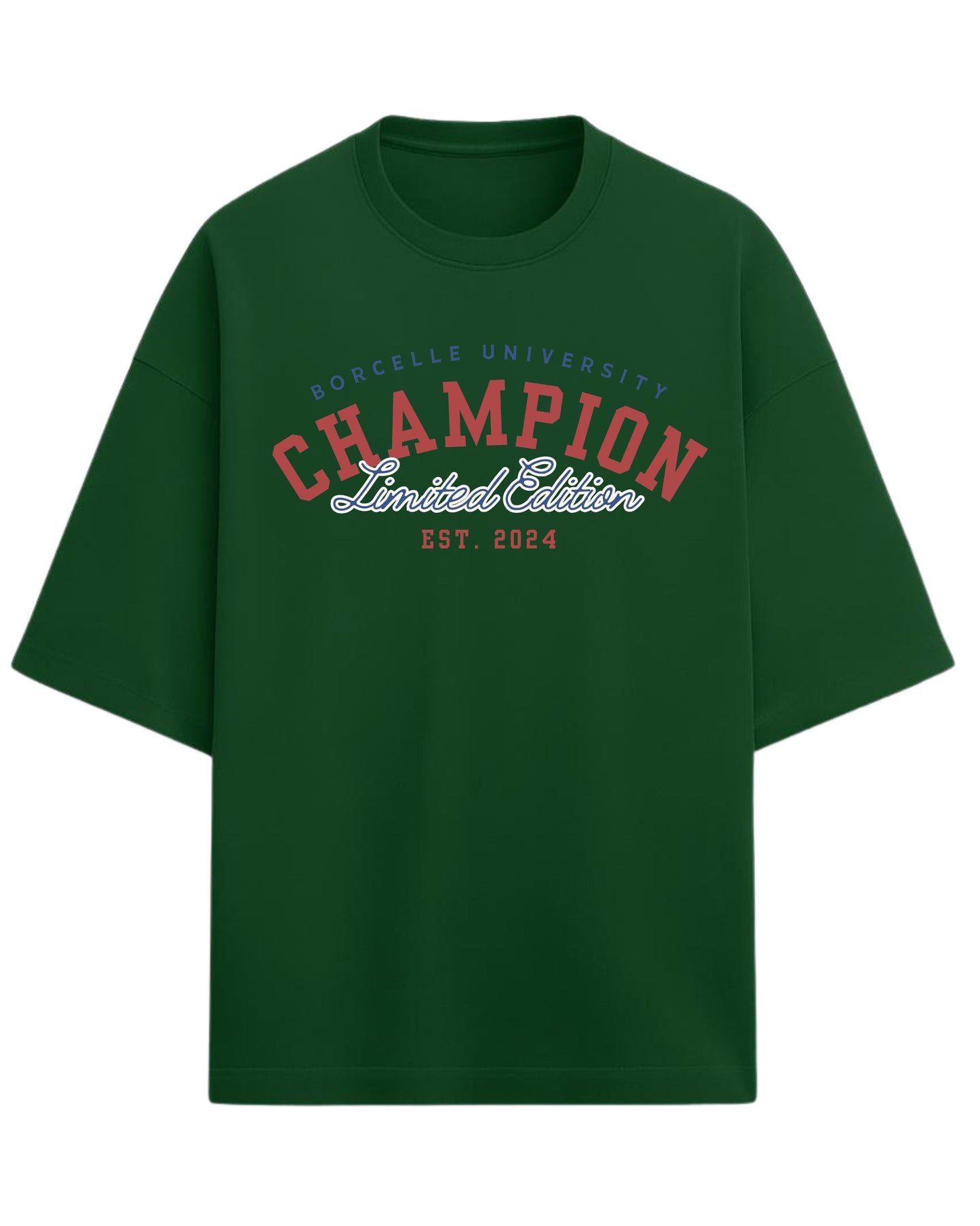 Champion Limited Edition Oversized T-Shirt | University Style Graphic Tee | Premium 260 GSM Cotton