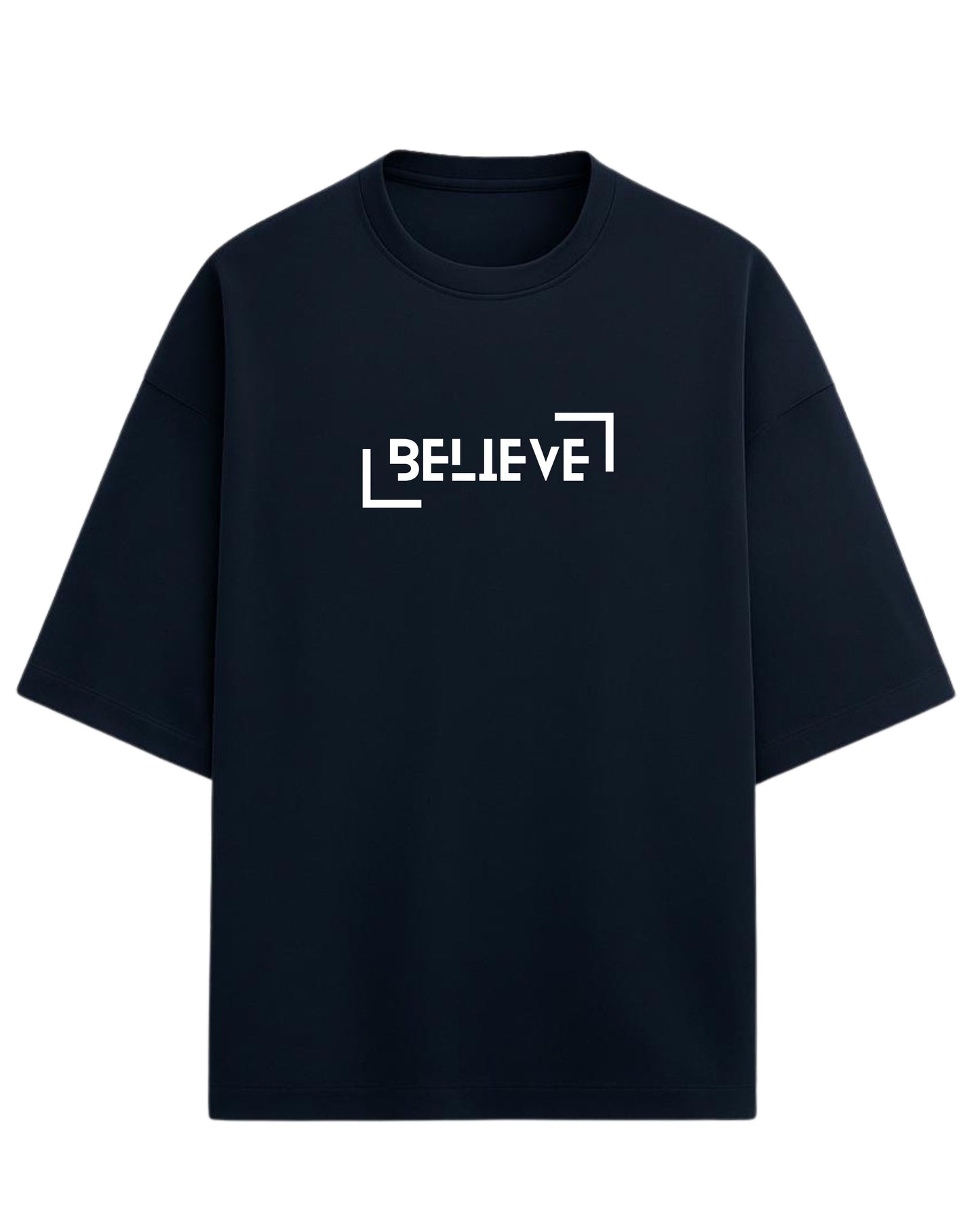 BELIEVE Oversized T-Shirt | Minimal Graphic Tee | Premium 260 GSM Cotton