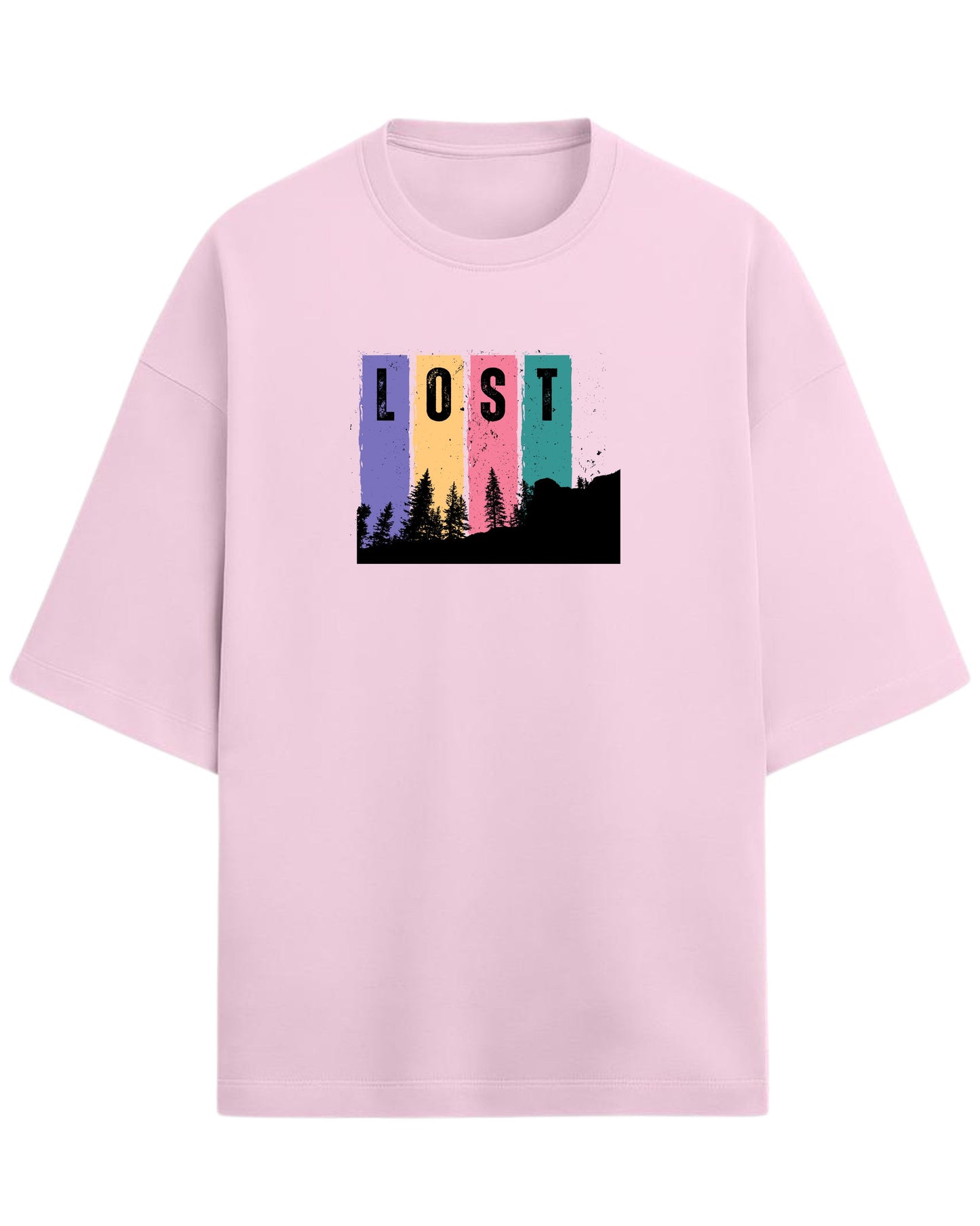 Lost Oversized T-Shirt | Retro Outdoor Adventure Garphic Tee | Premium 260 GSM Cotton