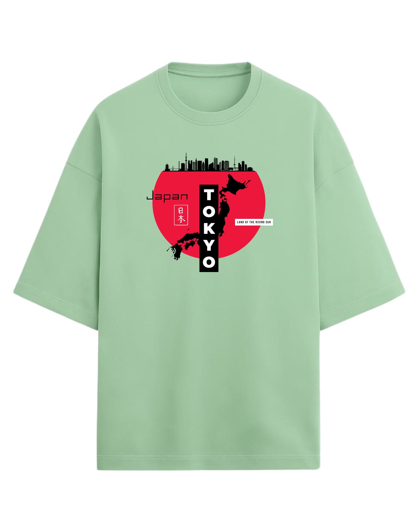 Tokyo Japan Oversized T-Shirt | Land of the Rising Sun Graphic Tee | Premium 260 GSM Cotton