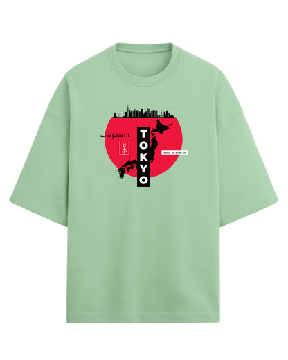Tokyo Japan Oversized T-Shirt | Land of the Rising Sun Graphic Tee | Premium 260 GSM Cotton