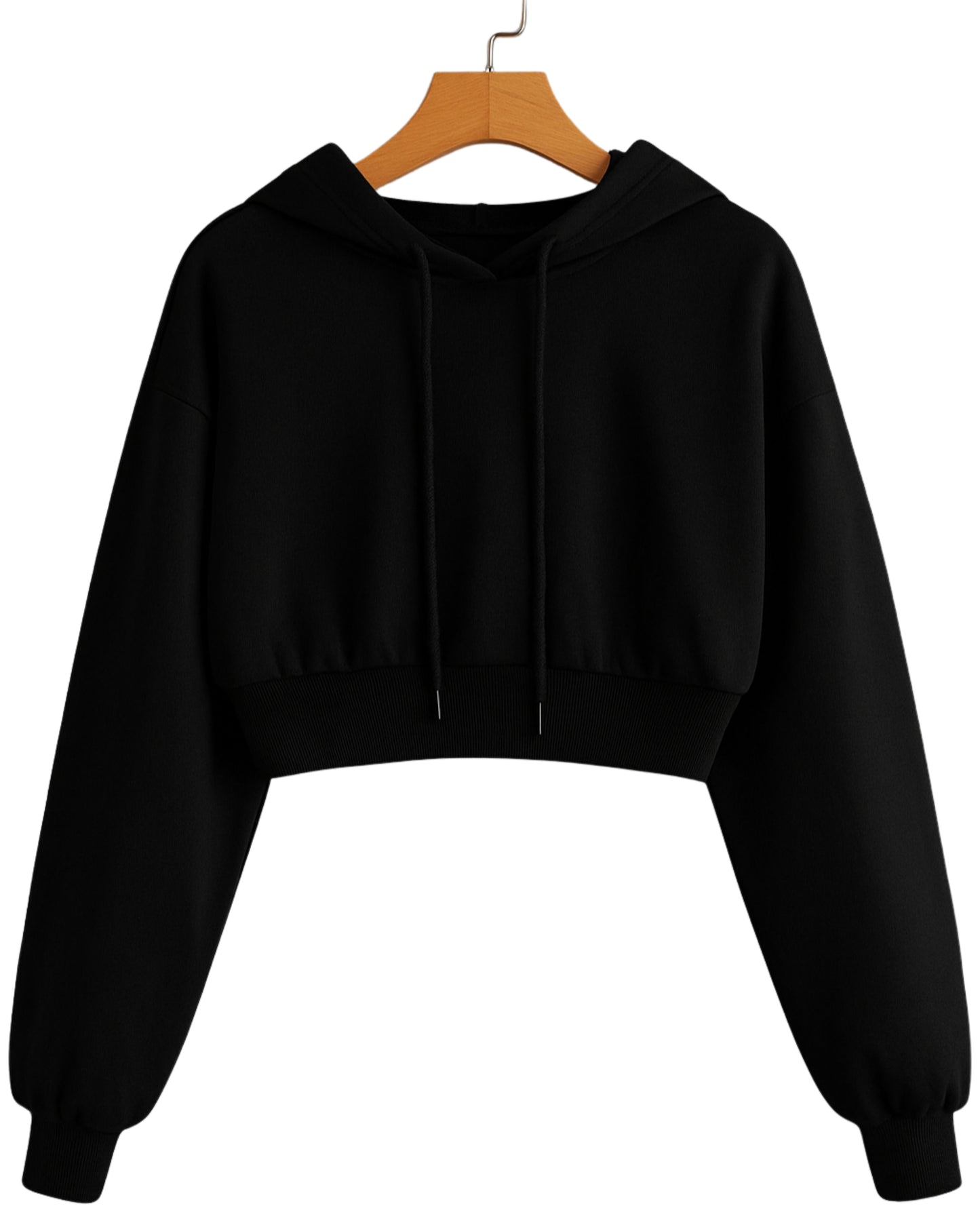 Premium Cropped Hoodie for Women- 100% Pure Cotton | 320 GSM Heavyweight Essentials