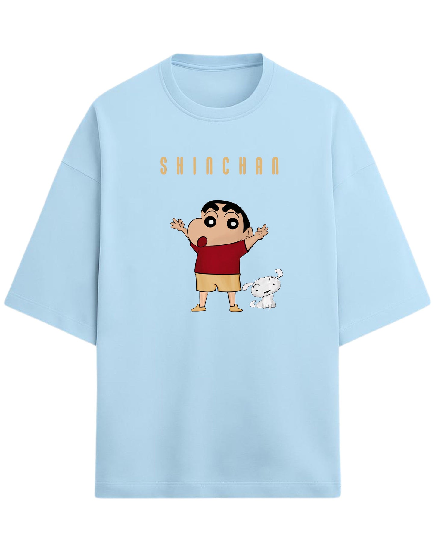 Shinchan “Playful Chaos” Oversized T-Shirt | Cute Anime Graphic Tee | Premium 260 GSM Cotton
