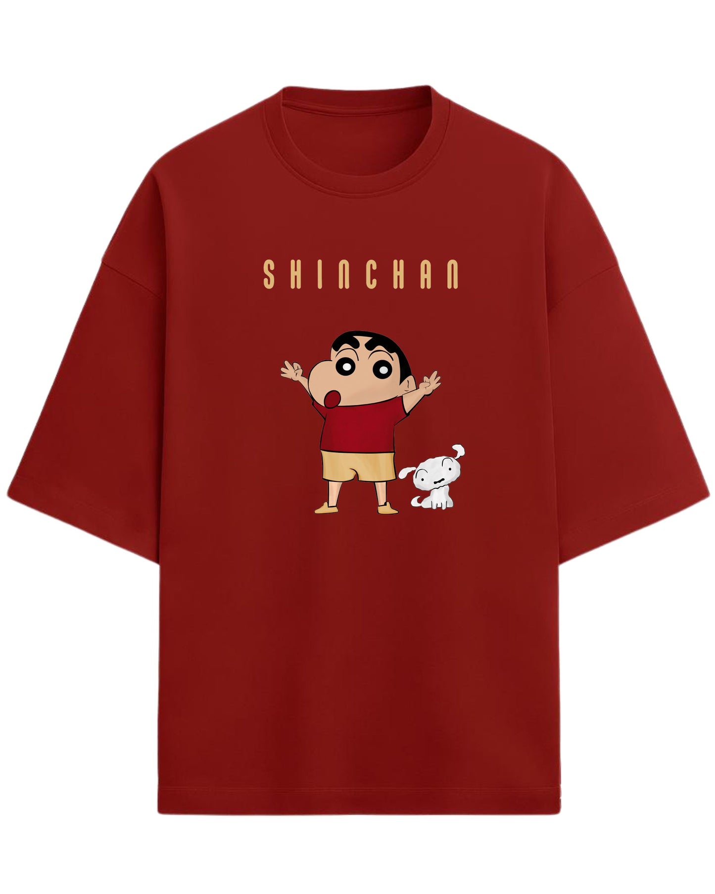 Shinchan “Playful Chaos” Oversized T-Shirt | Cute Anime Graphic Tee | Premium 260 GSM Cotton