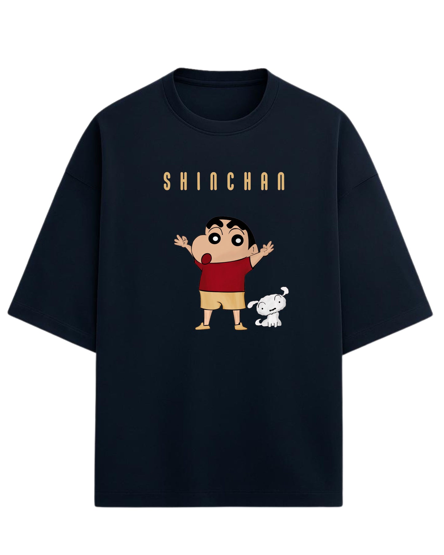 Shinchan “Playful Chaos” Oversized T-Shirt | Cute Anime Graphic Tee | Premium 260 GSM Cotton