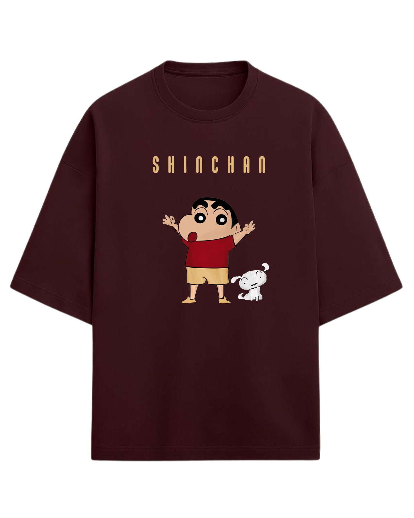 Shinchan “Playful Chaos” Oversized T-Shirt | Cute Anime Graphic Tee | Premium 260 GSM Cotton