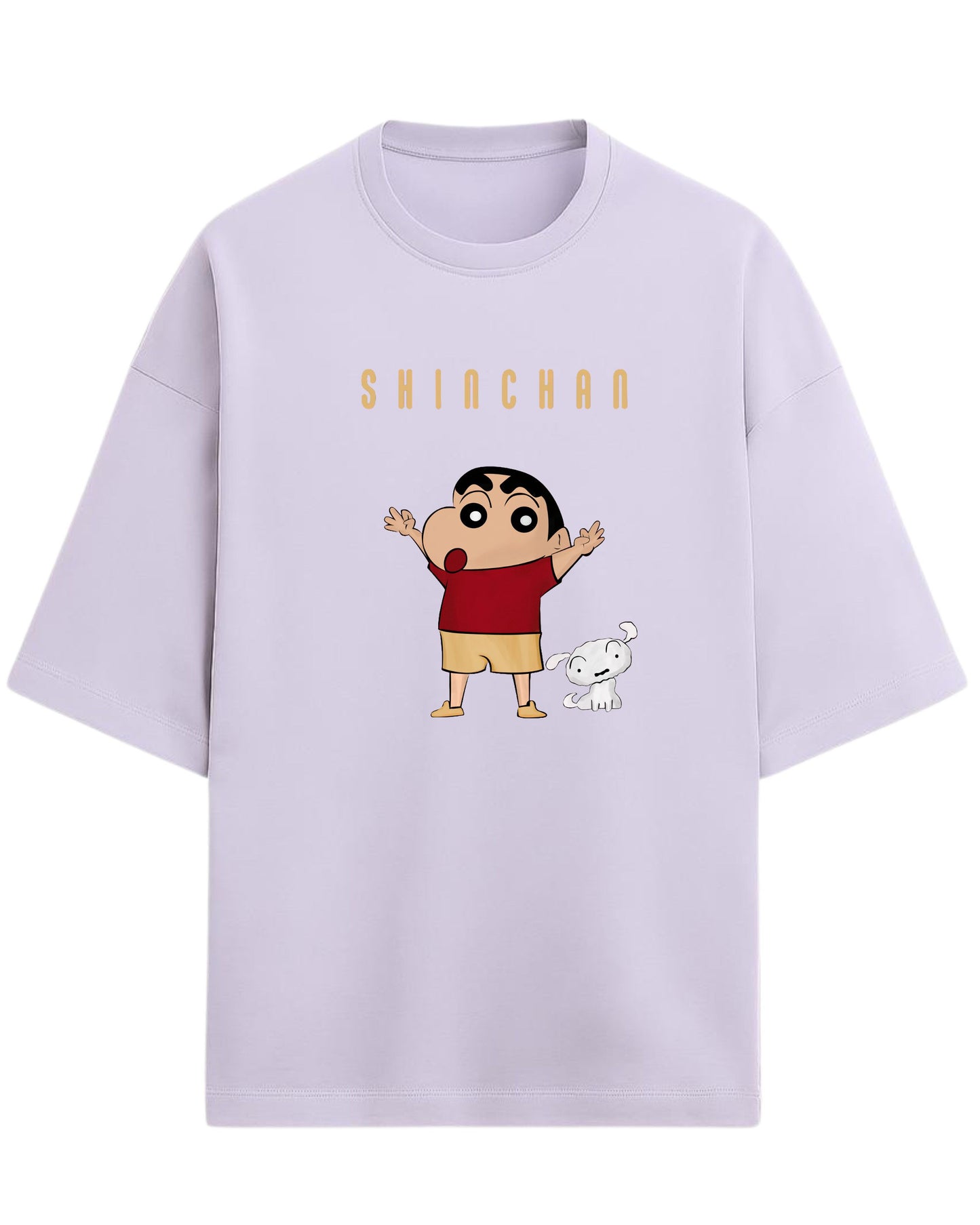 Shinchan “Playful Chaos” Oversized T-Shirt | Cute Anime Graphic Tee | Premium 260 GSM Cotton