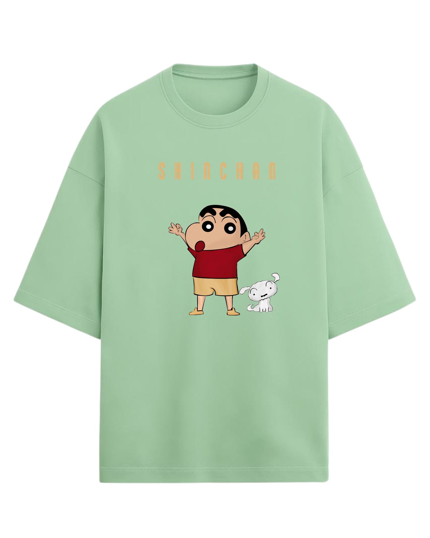 Shinchan “Playful Chaos” Oversized T-Shirt | Cute Anime Graphic Tee | Premium 260 GSM Cotton