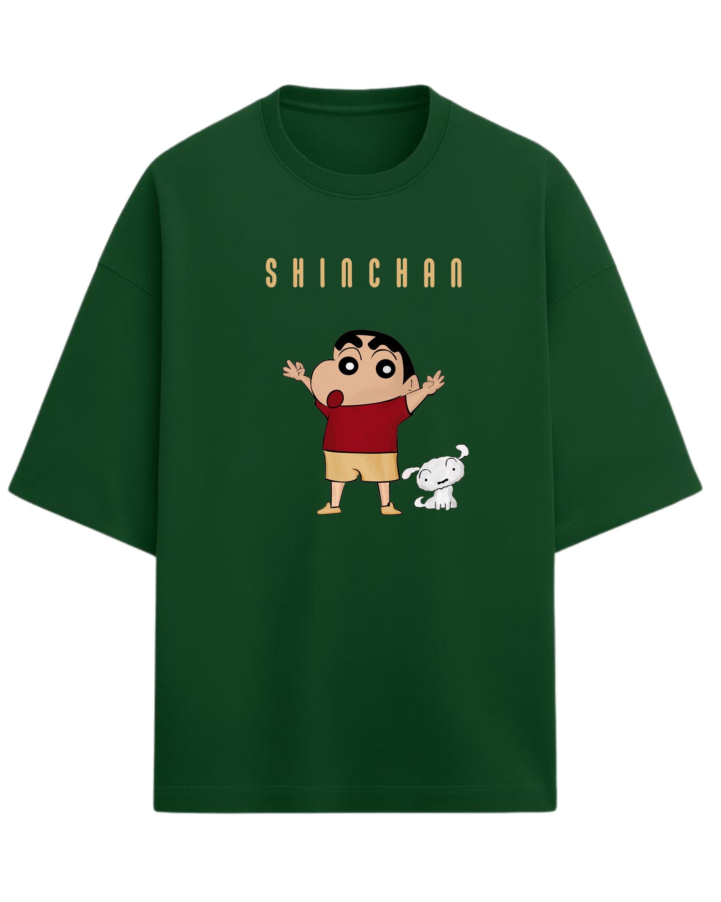 Shinchan “Playful Chaos” Oversized T-Shirt | Cute Anime Graphic Tee | Premium 260 GSM Cotton