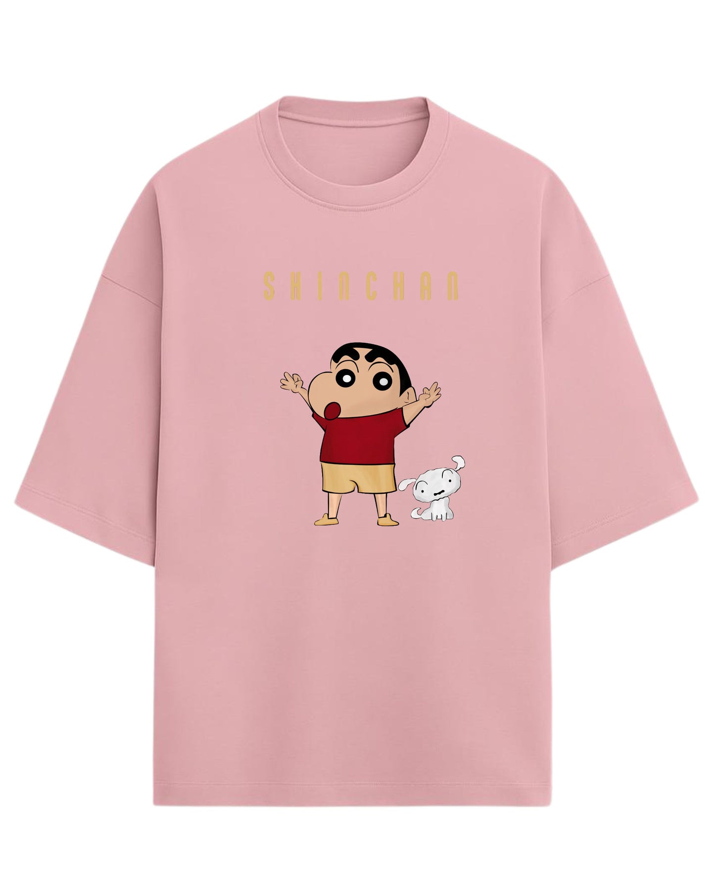 Shinchan “Playful Chaos” Oversized T-Shirt | Cute Anime Graphic Tee | Premium 260 GSM Cotton
