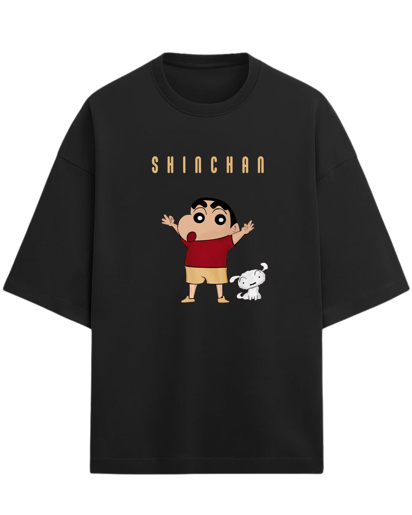 Shinchan “Playful Chaos” Oversized T-Shirt | Cute Anime Graphic Tee | Premium 260 GSM Cotton