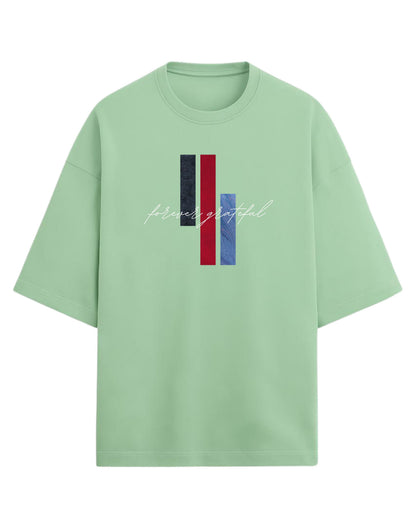 Forever Grateful Oversized T-Shirt | Aesthetic Graphic Tee | Premium 260 GSM Cotton