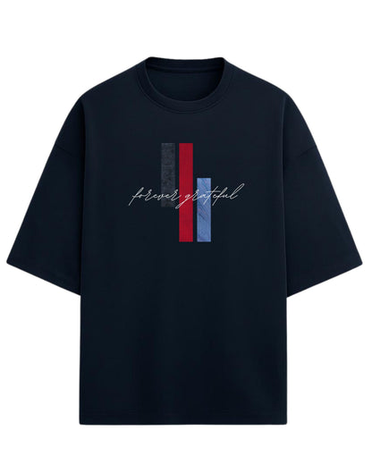 Forever Grateful Oversized T-Shirt | Aesthetic Graphic Tee | Premium 260 GSM Cotton