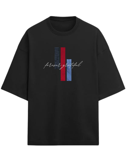 Forever Grateful Oversized T-Shirt | Aesthetic Graphic Tee | Premium 260 GSM Cotton